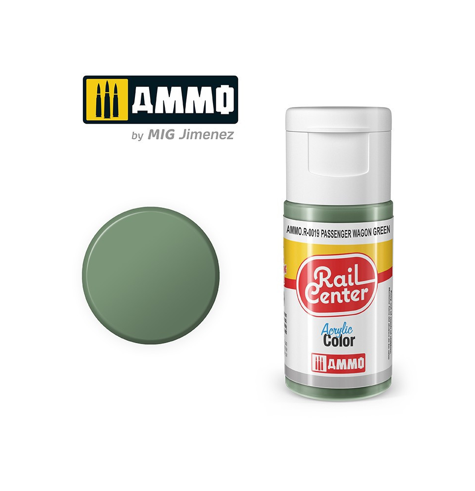 Peinture Acrylique Rail Center 15ml - R-0019 Teintes spécial modélisme ferroviaire - Ammo MIG