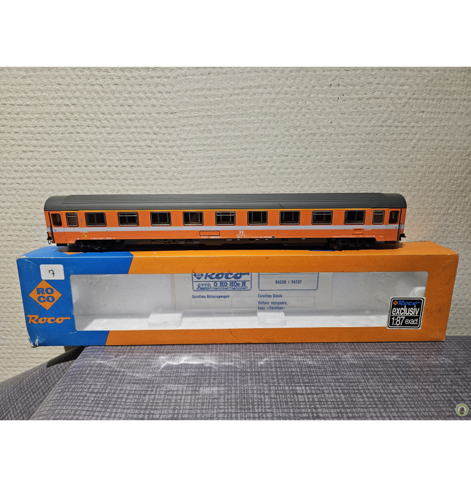 ROCO 44656 HO VOITURE VOYAGEUR CORAIL 1ERE CLASSE EUROFIMA C1 1/87 FS 303MM -