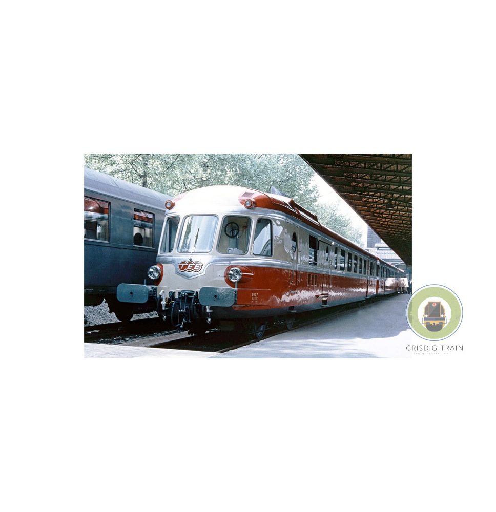 JOUEF HJ2461S Autorail Diesel RGP I avec Remorque "TEE" - SNCF - HO 1/87 - EP III - 2R - DCC SON