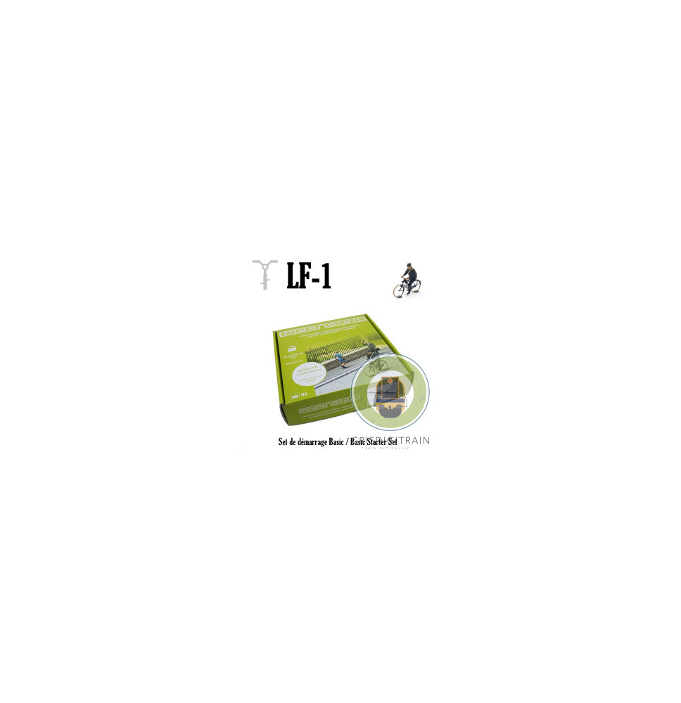 Set de démarrage Basic Magnorail + 1 cycliste prêt à rouler HO LF-1