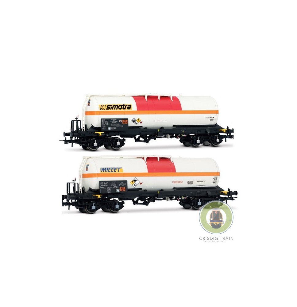 JOUEF HJ6326 | Set 2x Wagons Transport De Chlore F-MISA/Millet + F- VTG/Simotra